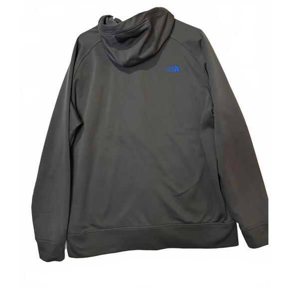 The North Face Mens XL Full Zip Hoodie Gray Blue Logo Outdoor Athletic Jacket - Picture 3 of 5